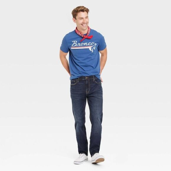 Open Box - Goodfellow & Co - Men's Slim Straight Fit Jeans - Goodfel Dark Wash - Picture 3 of 3